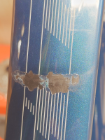 Lack schaden Oberrohr